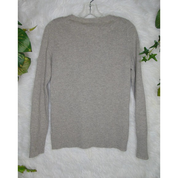 Christopher Fischer | Women's Sweater Deer Oatmeal 100% Cashmere Size Small - Picture 2 of 4